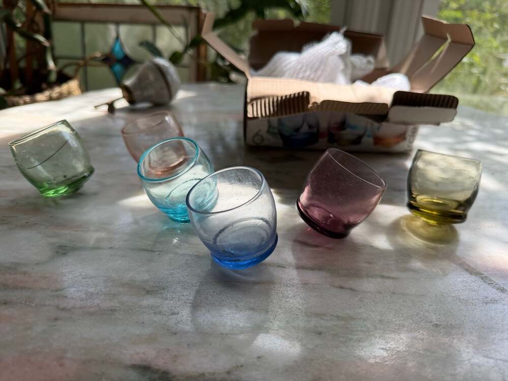 Circleware Moondance Rolly Shot Glasses, Set of 6